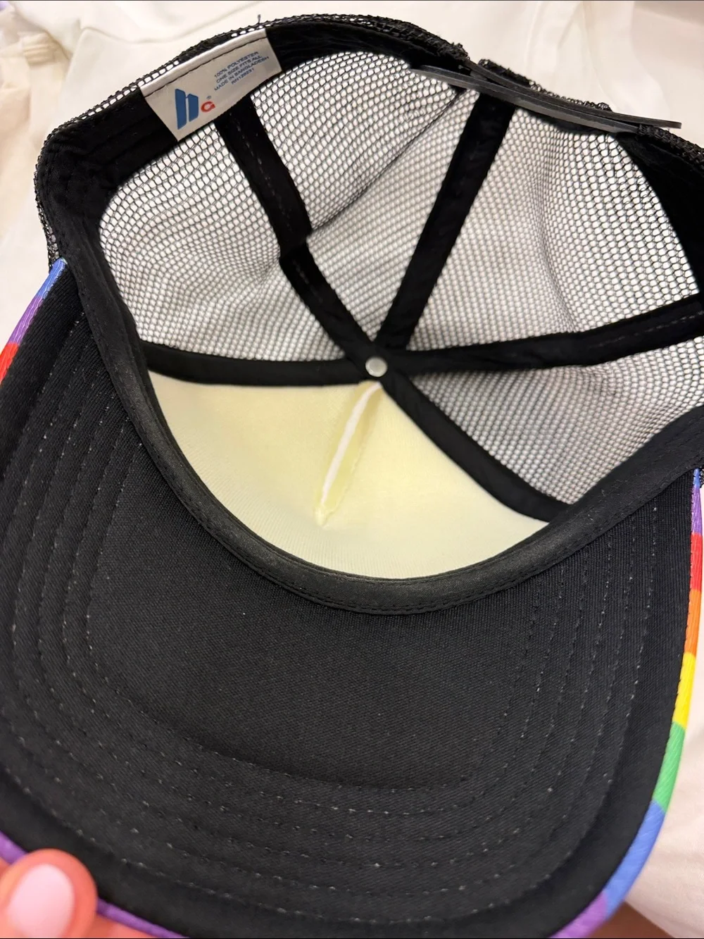 Palm Springs Rainbow Happy Face Hat
